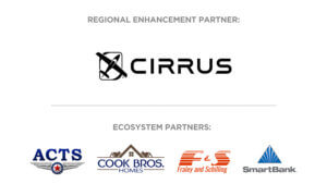 Regional Enhancement Partner: Cirrus; Ecosystem Partners: ACTS, Cook Bros Homes, Fraley and Schilling, Smart Bank.
